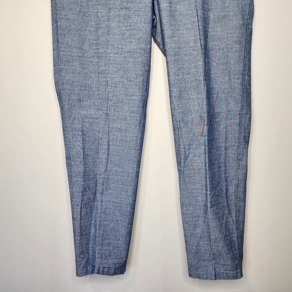 Talbots Girlfriend Chino Size 8 Chambray Blue Cotton Casual Pants - Picture 4 of 9